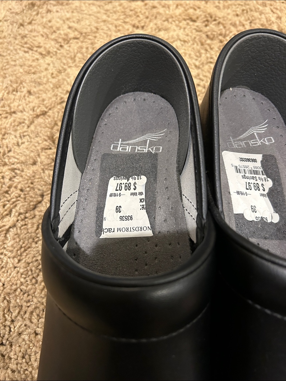 Dansko Black Slip-On Clogs - Classic Work Clog - Picture 3 of 6